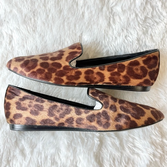 Nine West Haydyn Calf Hair Leopard Loafer Flats 7M - Picture 7 of 12